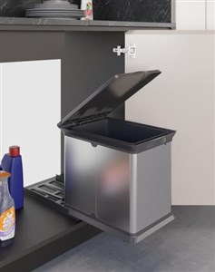 Pattumiera Estraibile Inox Con Carrello - art.97exa/1ar